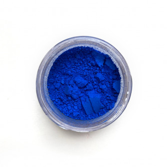 Cobalt Blue pigment in a 15ml jar.
