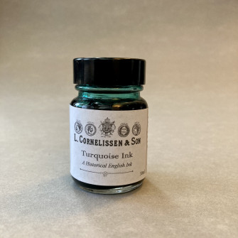 Cornelissen historical ink range, turquoise ink