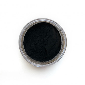 Ivory Black pigment in a 15ml jar.
