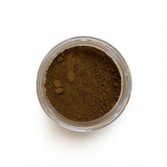 Raw Umber pigment in a 15ml jar.