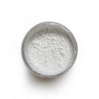Titanium White pigment in a 15 ml jar.