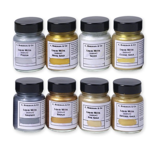 Roberson Liquid Metal 30ml Imitation Gold Paint and Mediums Gilding