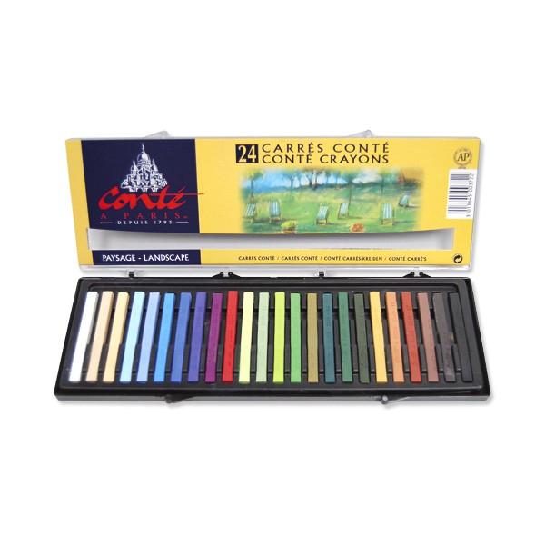 Conte Carre Crayon Set of 24 Crayons Pastels
