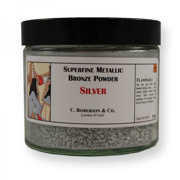 Roberson Bronze Powders Silver 75g Metallic Powders Gilding