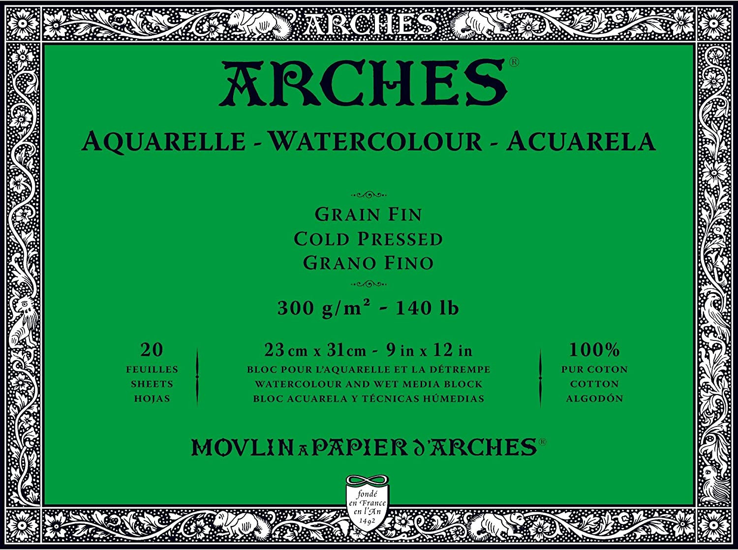 Arches Bloc Aquarelle HP 300 g 23x31 cm