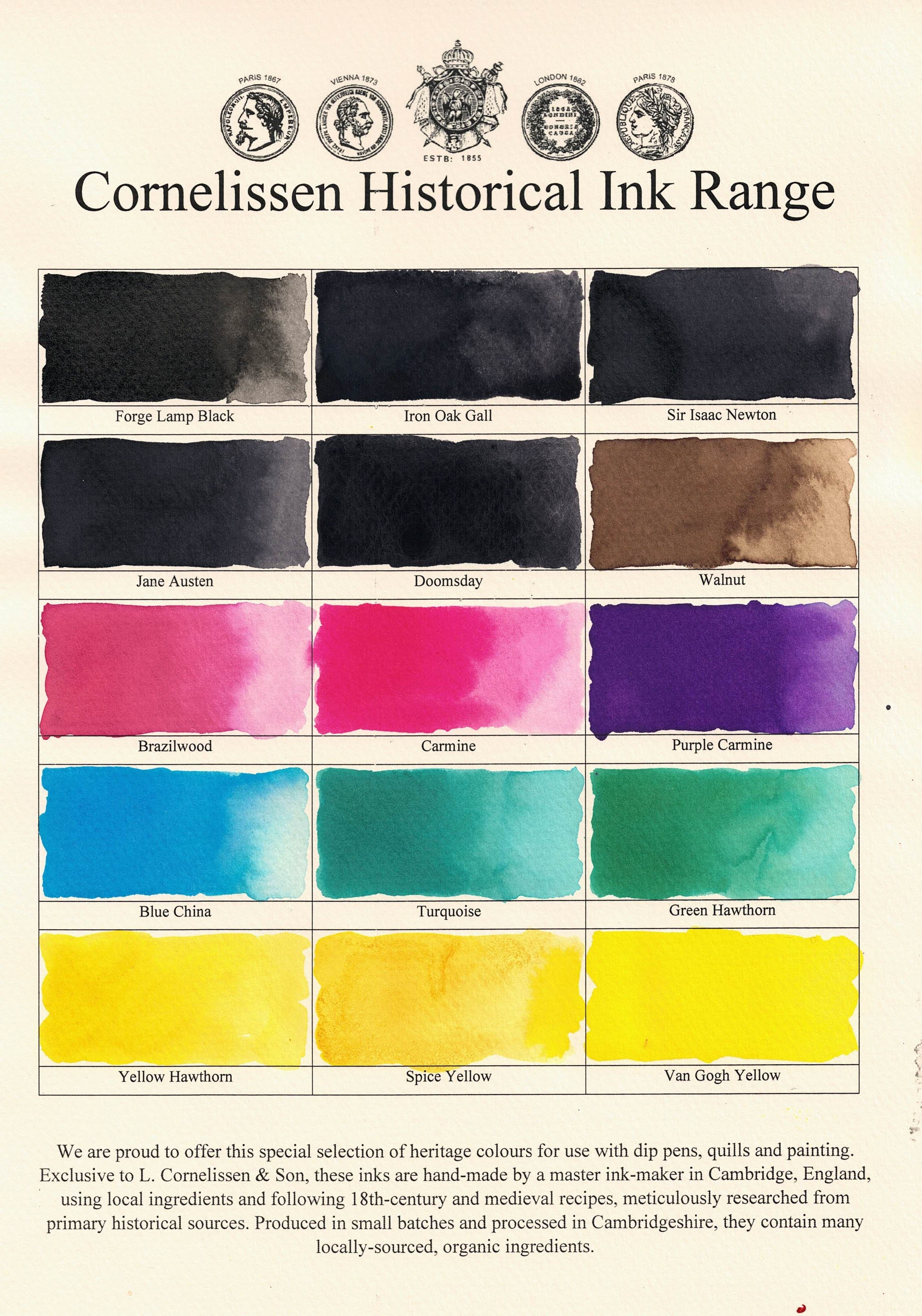 Cornelissen Historical Inks, Green Hawthorn Ink 30ml Cornelissen