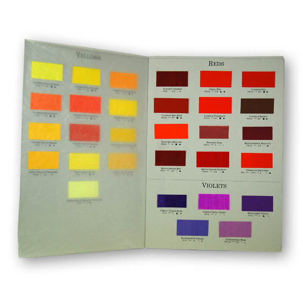 Charbonnel Etching Ink Colour Chart