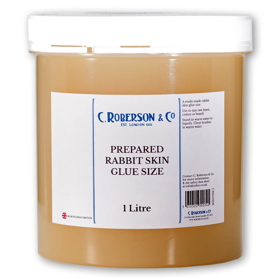 Roberson Prepared Rabbit Skin Glue Primers and Sealers Canvas and