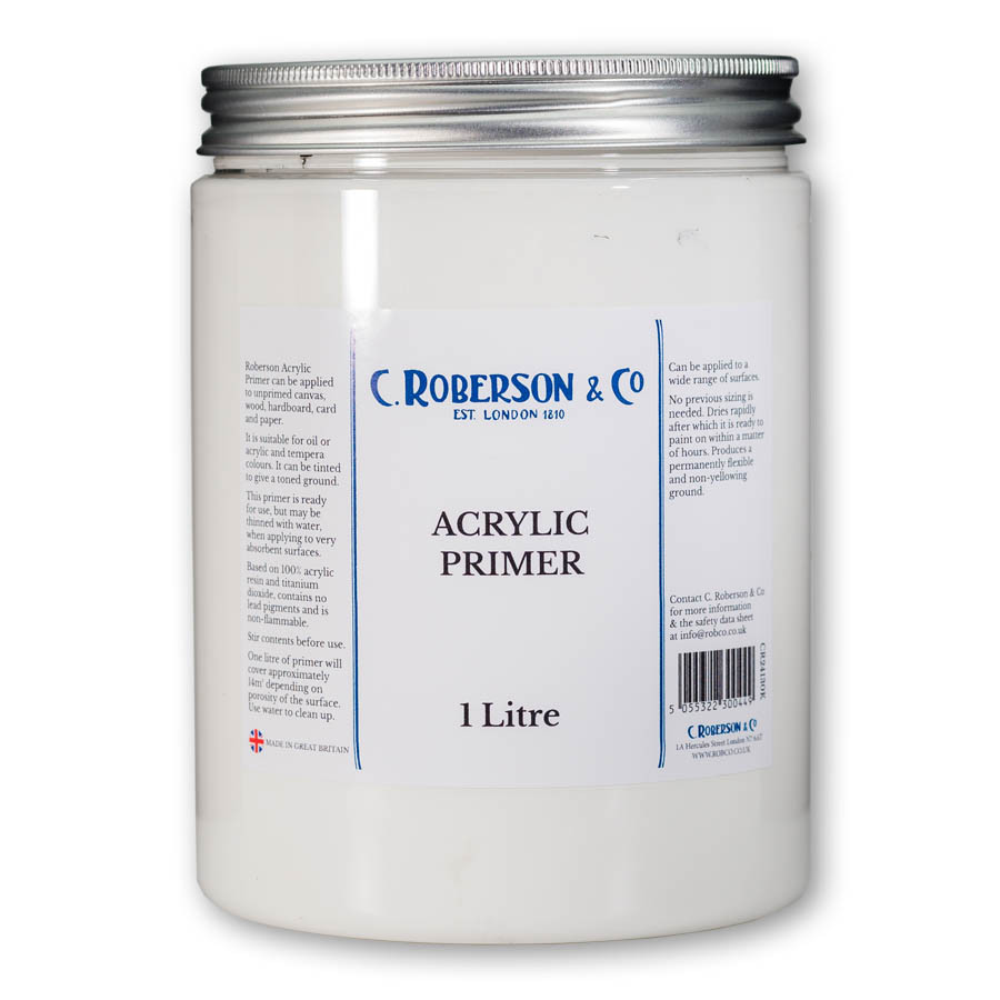 Roberson Acrylic Primers Primers and Sealers Canvas and Supports