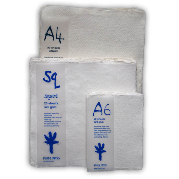 White Raglan Paper Khadi White Rag Paper Packs 320gsm