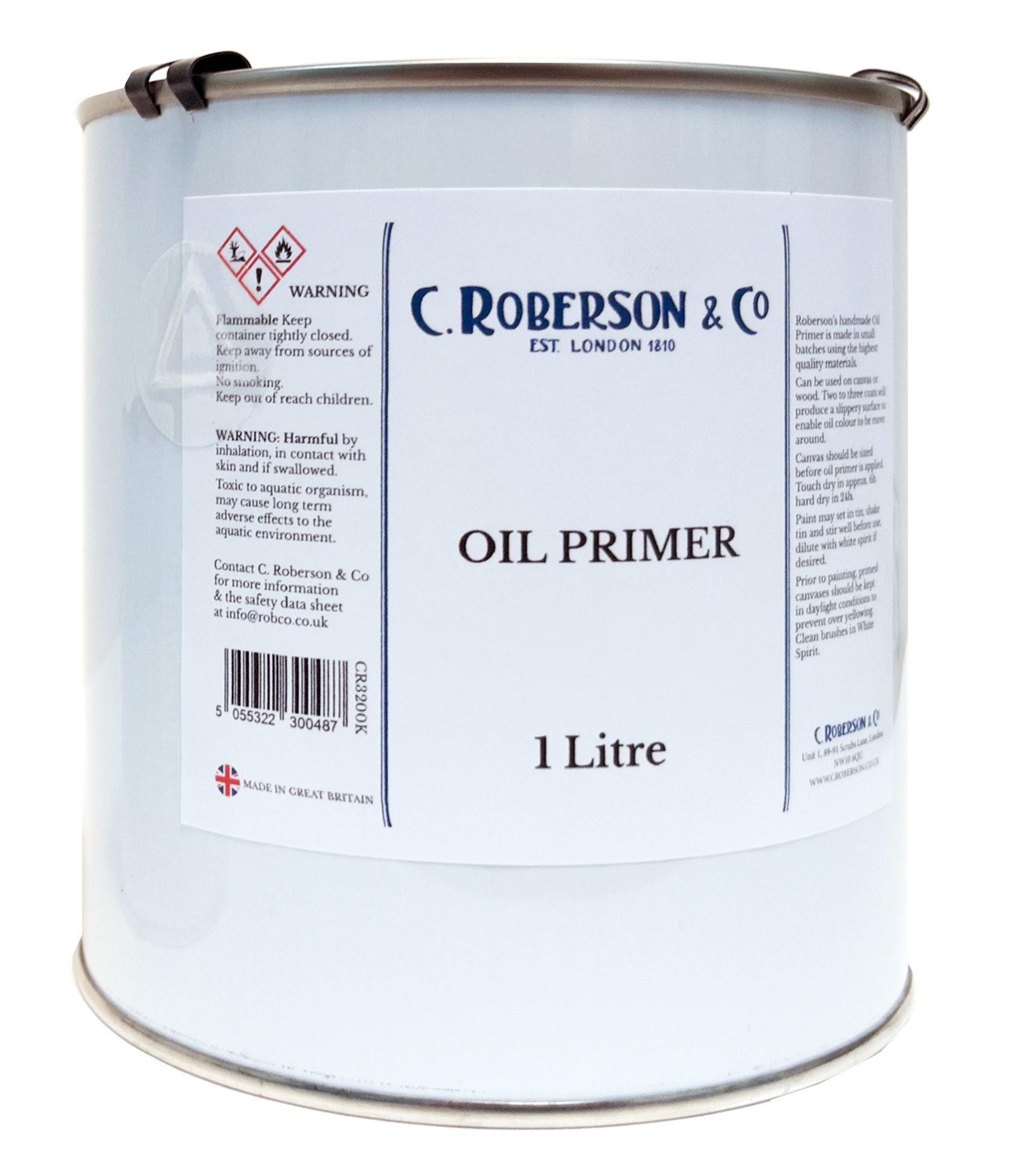 Roberson Oil Primers Primers and Sealers Canvas and Supports