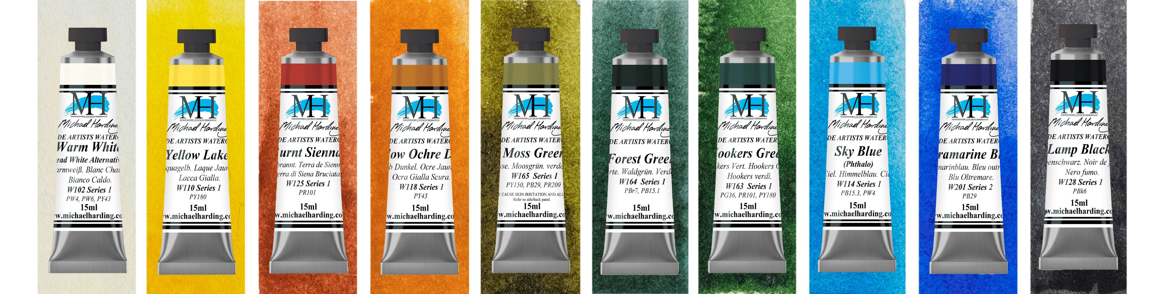 Michael Harding Watercolours, Traditional English Landscape Set, 10 x