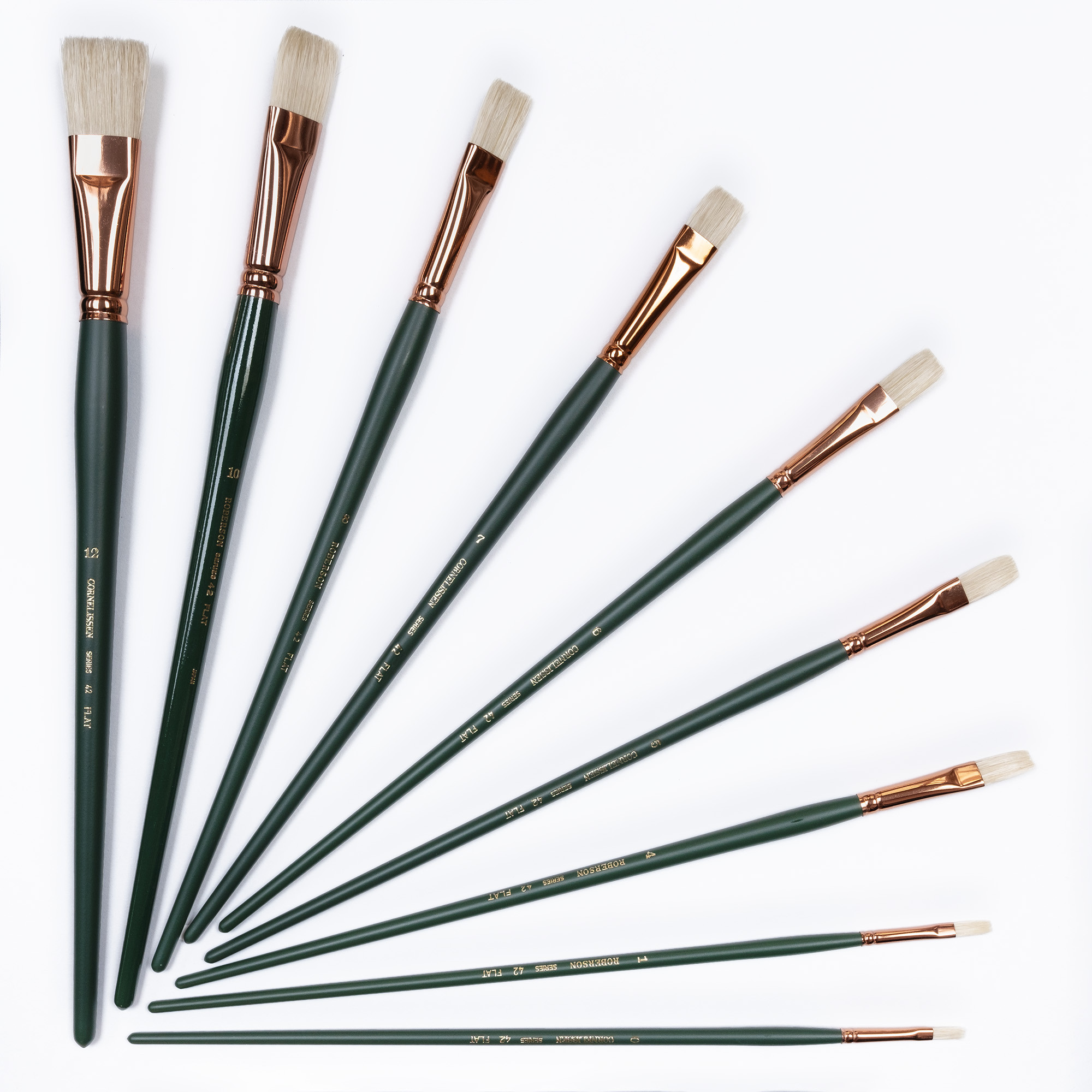 Cornelissen Series 42 Hog Bristle Flat Oil Painting Brushes