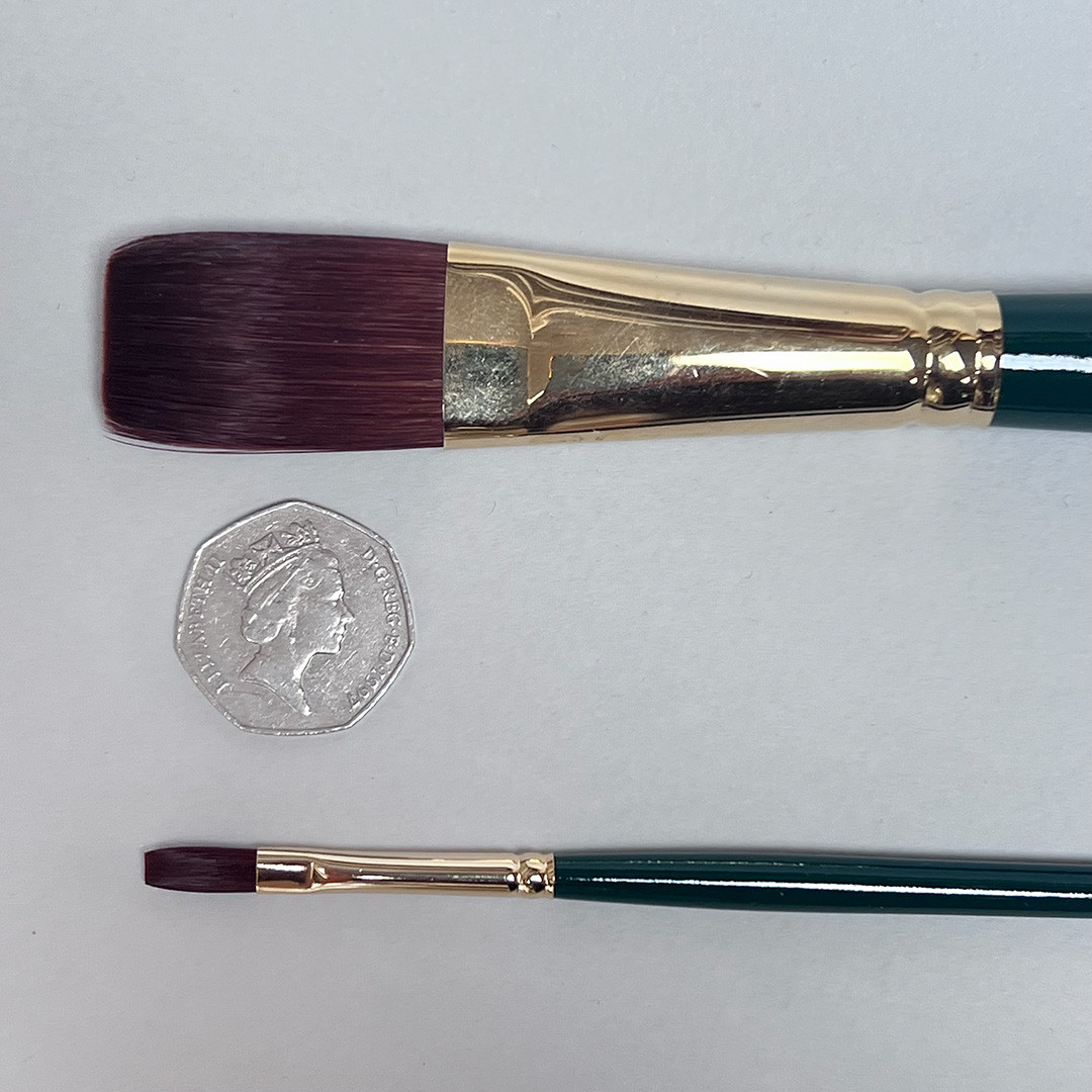 Roberson Interlon Series 62 Flat Oil Painting Brushes Brushes