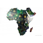 Passport Map, Africa, A2 poster print