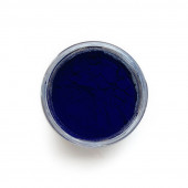 Prussian Blue pigment in a 15ml jar.
