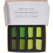 Unison Pastels Mini Set, Green Half Stick 8