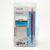 Joseph Gillot Mapping Set, 6 Assorted Nibs and Pen Holder