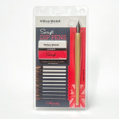 William Mitchell Script Pen, 10 Assorted Nibs and Pen Holder