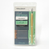William Mitchell Scroll Pen Set, 6 Assorted Nibs and Pen Holder