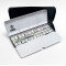 Schmincke Horadam Aquarell Set, 12 Half Pans, 6 Whole Pans, Enamelled Metal Box in Leather Case